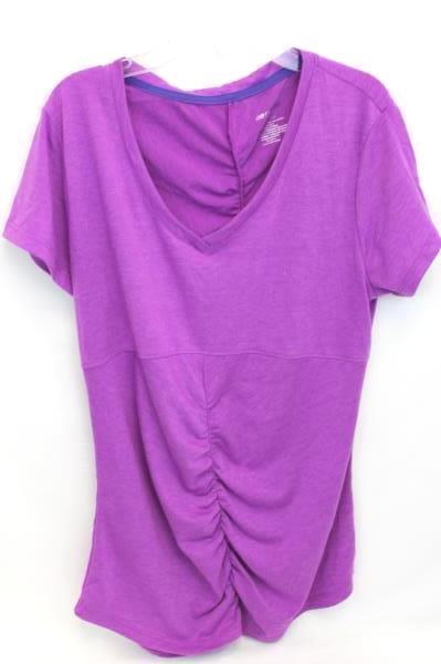Lot of 2 Women's Work Out Shirts XL Black L Purple By AREI & Marika