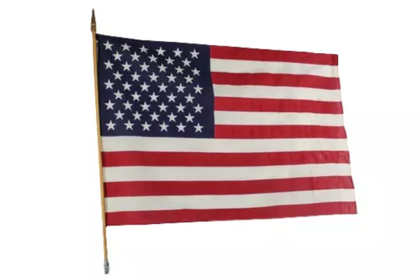 Lot of 4 USA 4th of July Hand Flags Wind Spinner Eagle Banner Decor America