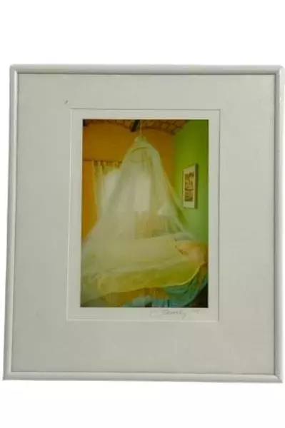 Steve Solinsky Photographic Print Gauzy Bed Mexico 2001 Signed Framed Matted