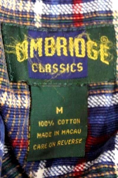 Men's Shirts Cambridge Blue Plaid Flannel M + Portland TrailBlazers Rip City T