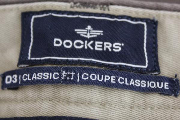 Men's Dockers Classic Fit Size 34x34 100% Cotton Brown Slacks