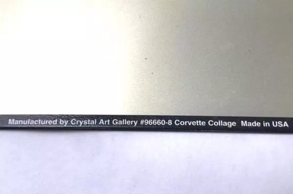 Crystal Art Gallery Tin Sign 1953-1967 Corvette Sting Ray Convertible Coupe