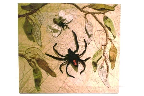 Abstract Lithoprint Canvas Frameable Spider Insect Signed Lace DiMaria 2007