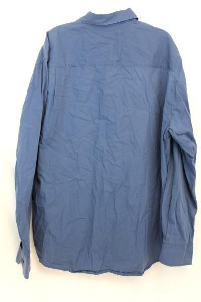 Cubavera Blue Men's Shirt Size Large 100% Cotton Blue Button Down