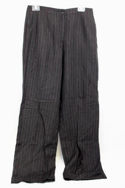 Liz Claiborne Women's Black Red White Striped Dress Pants Size 10