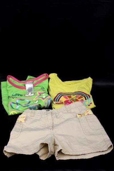 Lot of 3 T-Shirts & Shorts Yellow & Green By Gymboree Steve Circo Kids Size 6
