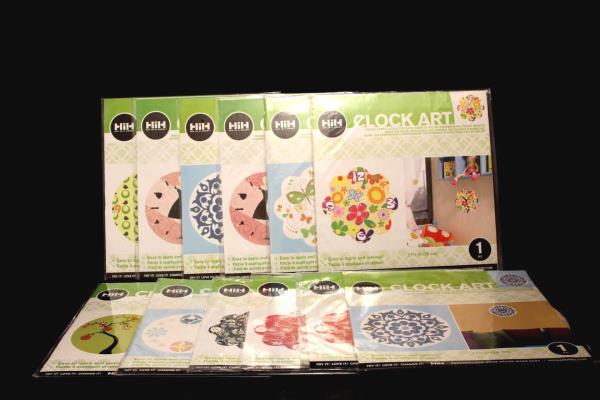 Lot of 12 Hip In A Hurry Clock Art Cutouts One (1) 11 1/4 In Piece