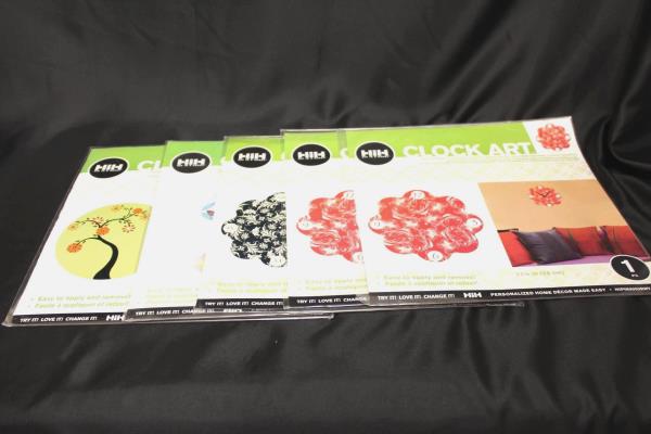 Lot of 12 Hip In A Hurry Clock Art Cutouts One (1) 11 1/4 In Piece