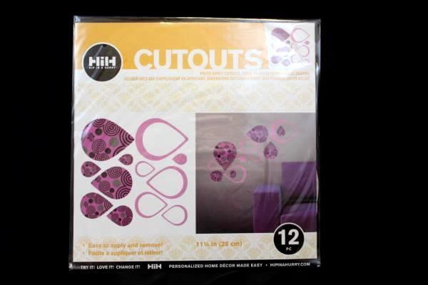 Hip In A Hurry Lot of 3: 2 Tear Drop and 1 Circle Cutout ~11 1/4 Letter In each