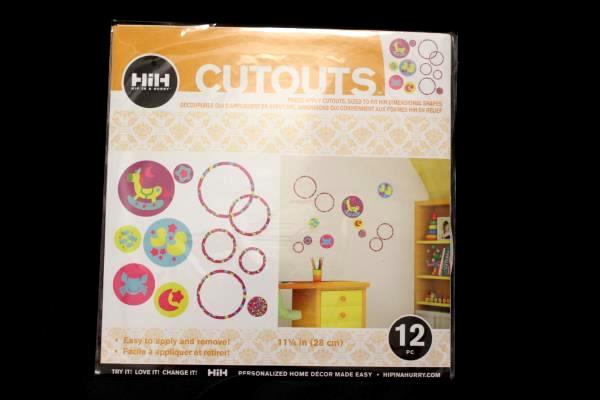 Hip In A Hurry Lot of 3: 2 Tear Drop and 1 Circle Cutout ~11 1/4 Letter In each