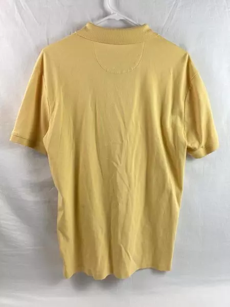 Vintage Bass Men's Yellow Polo Shirt Size Large Short Sleeve Cotton Top