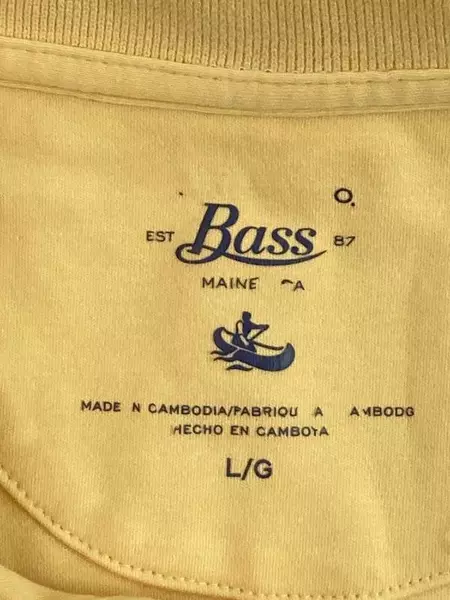 Vintage Bass Men's Yellow Polo Shirt Size Large Short Sleeve Cotton Top