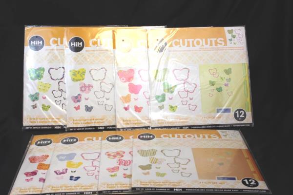 Lot of 8 Hip In A Hurry: Butterfly Cutouts Twelve (12) 11 1/4 In Each
