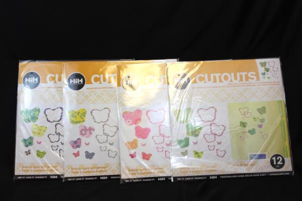 Lot of 8 Hip In A Hurry: Butterfly Cutouts Twelve (12) 11 1/4 In Each