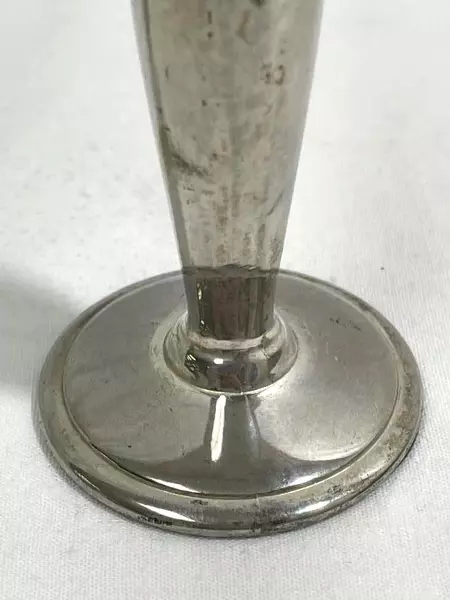 Vintage Single Fluted Flower or Bud Vase Silver Plate 6in Home Decor Table