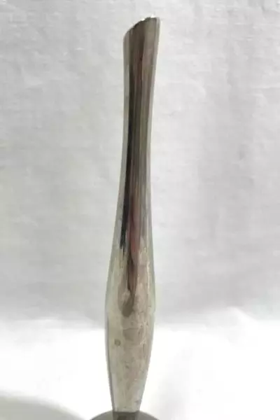 Vintage Single Fluted Flower or Bud Vase Silver Plate 6in Home Decor Table