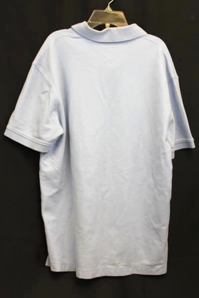 Tommy Hilfiger Size Large Men's Light Blue Polo Shirt 100% Cotton
