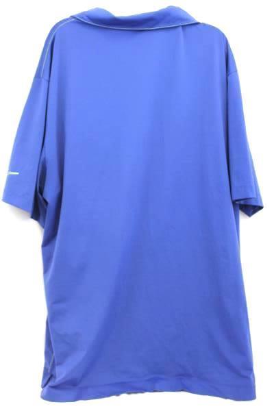 NIKE Dri Fit Golf Polo Tour Performance Athletic Top Blue w/ Green Men's XL