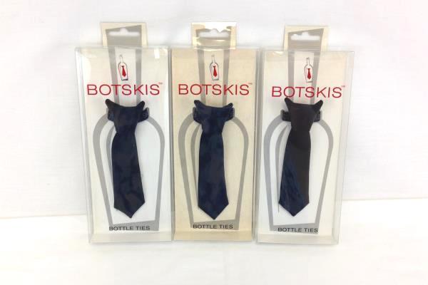 3 Botskis Bottle Ties Black Wine Beer Wedding Bachelor Party Dining Table Bar
