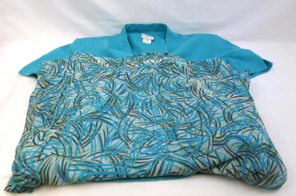 Lot of 2 Dorby Shirt And Skirt Combo Blue And Multi Color Women's Size 12