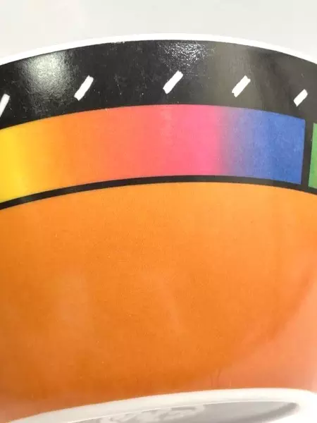 Gibson Home Melamine Cereal Bowls Orange With Black And Rainbow Bands