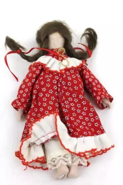 Brunette 7.5 in Porcelain Doll Made By Gift World Of Gorham