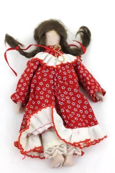 Brunette 7 1/2'' Porcelain Doll Made By Gift World Of Gorham