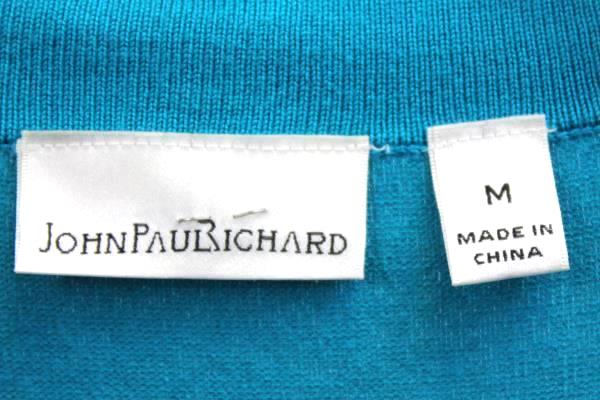 John Paul Richard Women's Knitted Turquoise Shirt 77% Rayon Size Medium