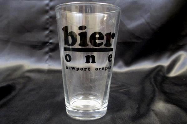 Lot of 2 Beer Glasses Cups Full Sail Bier One Newport Oregon Glassware Clear
