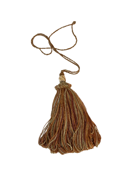 Lot of 4 Mary Rash Handcrafted Tassels Pink Brown Orange Beige Wood Beads Decor