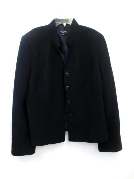 Jones Wear Women's Size 16 Blazer & Skirt Black Blue 100% Polyester