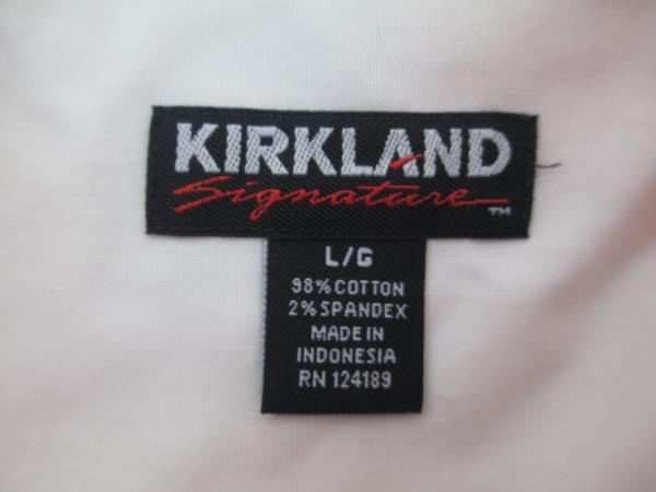 Lot of 2 Women's Shirt/Undershirt ~Kirkland Signature Orange White Black Size L