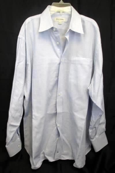 Lot of 2 Dress Shirts John H. Nordstrom Plaid Men's Size 16 1/2-33 +Striped
