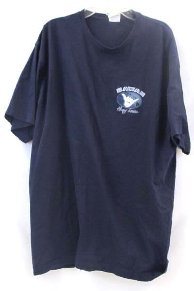 Mens Cotton Heritage Classic T-Shirt 100% Cotton Blue White Size XL