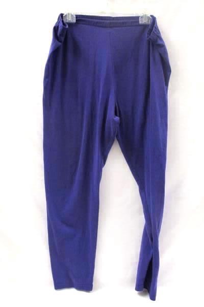 Missy Women's Sweatpants Solid Purple 50%Cotton Size L