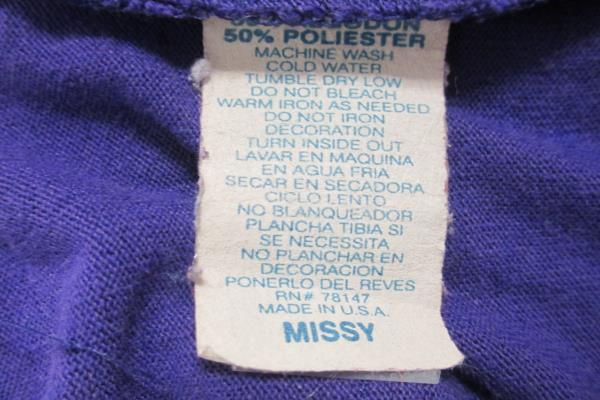 Missy Women's Sweatpants Solid Purple 50%Cotton Size L