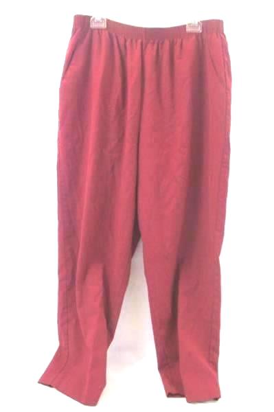 Pants By Briggs Red Stretchy Waist Women's Size 22W\