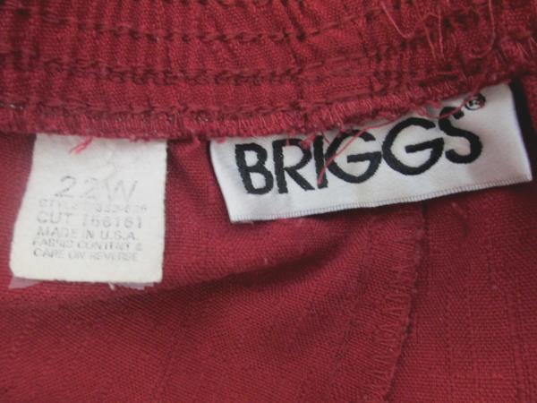 Pants By Briggs Red Stretchy Waist Women's Size 22W\