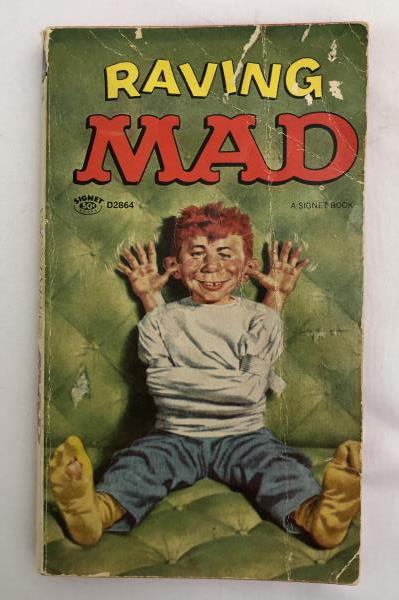 3 Mad Magazine Paperback Books 1970s RAVING MAD; MAD ABOUT MAD; DAVE BERG