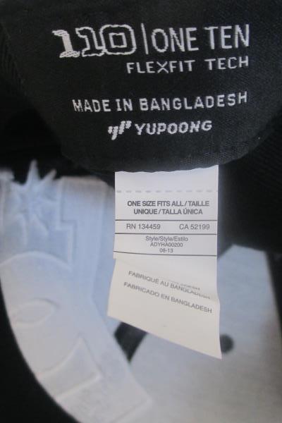DC Flex Fit Snap Back By Yupoong Red & Black w/ White Stripes One Size Fits Most