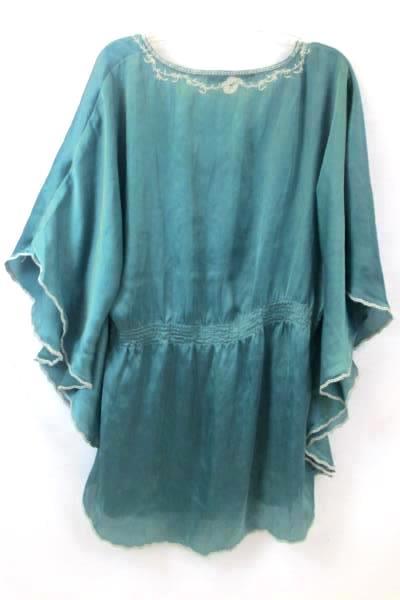 Green Floral Baggy V-neck Shirt By XXI Women's Size L