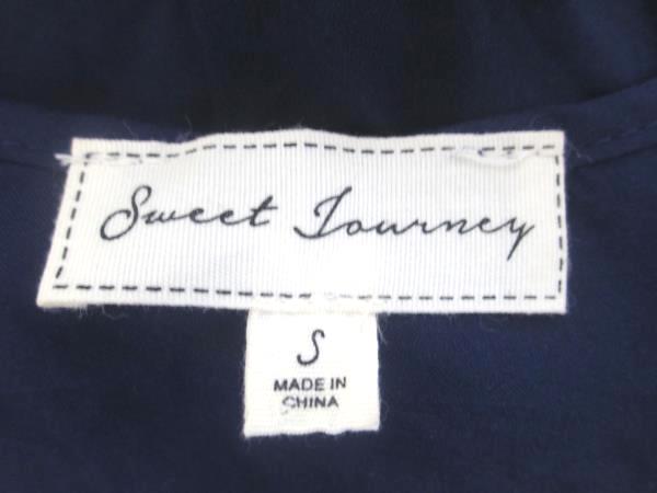Sweet Journey Women's Tank Top Dark Blue Pink 100% Rayon Size Small
