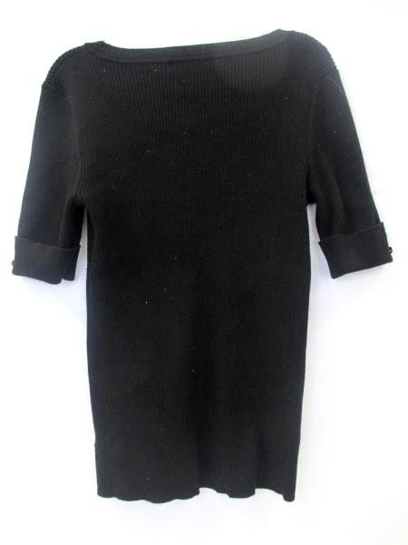 89th & Madison Women's Sweater Shirt Solid Black Size Medium