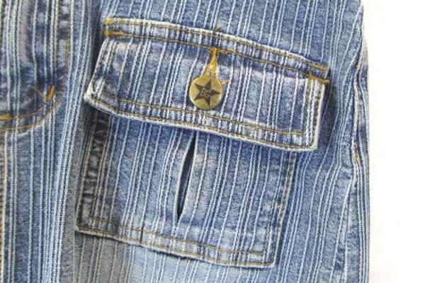 Bubble Gum Skirt Blue Stretchy Denim Front Pockets Women's Size 1/2