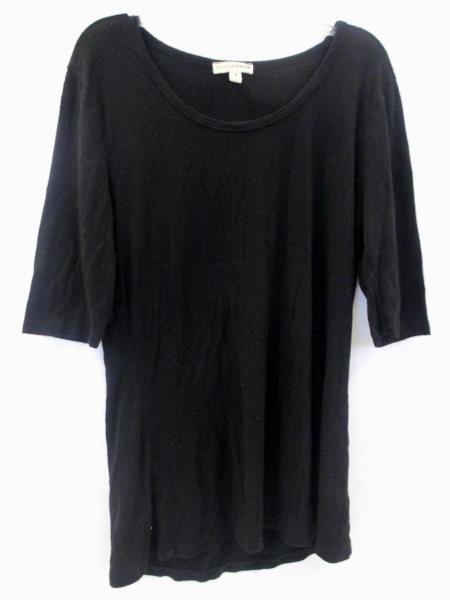 Zenana Outfitters Black 3/4 Sleeve Shirt Short Sleeve Women's Size M