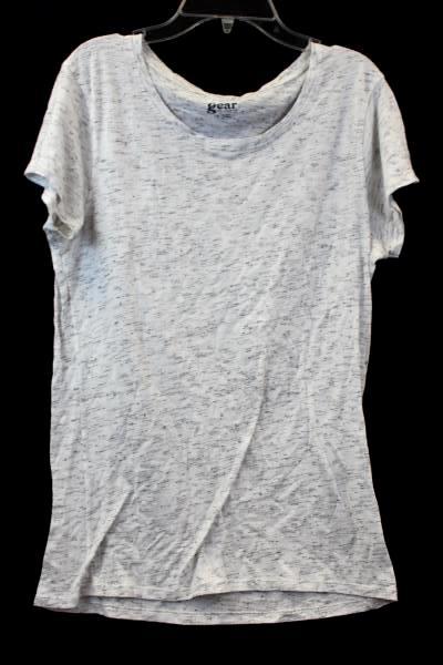 Gear For Sports T-Shirt White w/ Black Lines Short Sleeve Women's Size M