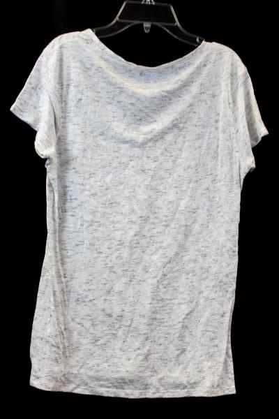 Gear For Sports T-Shirt White w/ Black Lines Short Sleeve Women's Size M