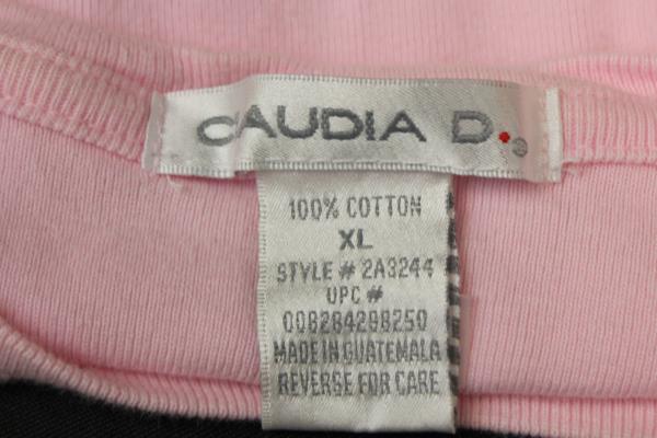 Claudia D. T-Shirt Tank Top Pink Women's Size Extra Large XL