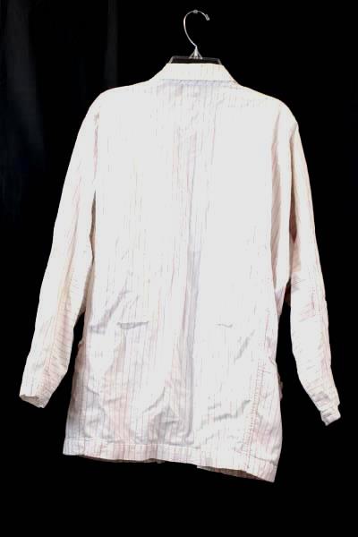 Brittania Button Up 3/4 Sleeve White Pink Women's Size M