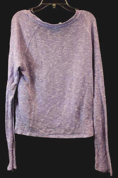 Live Love Dream Women's Sweater Purple Sparkle Leaf Size Large
